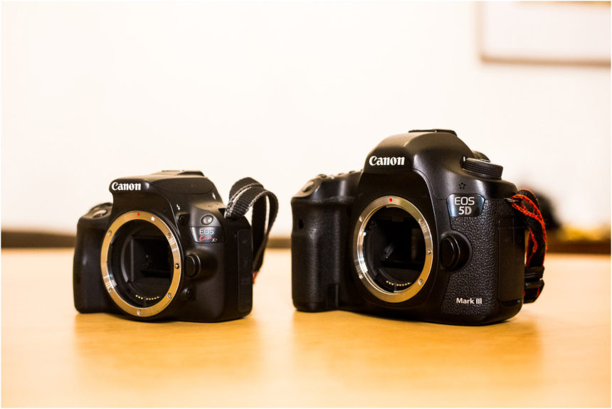 Canon EOS KISS X7、右がCanon EOS 5D Mark Ⅲ01